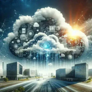 "Supercloud platform architecture diagram illustrating the seamless integration and scalability features redefining enterprise IT solutions."