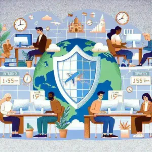 "Graph comparing VPN speed test results, showcasing connection speeds and privacy features of various VPN services in an article on VPN Speed Tests."