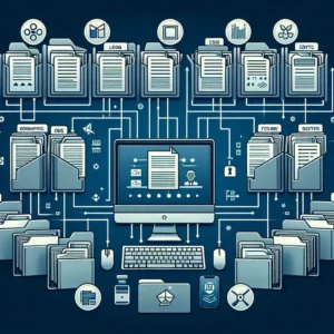 "Organized digital workflows: Image illustrating best file-naming practices for managing large edits in professional settings."