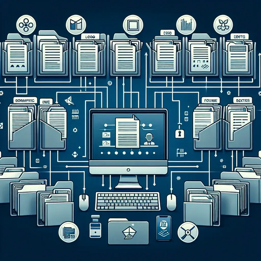 "Organized digital workflows: Image illustrating best file-naming practices for managing large edits in professional settings."
